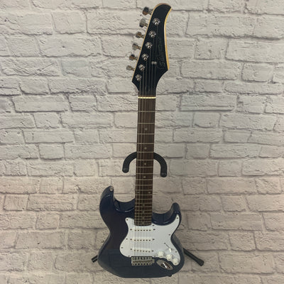 Silvertone SS15 Revolver Double Cut 2000s Blue Gray Stratocaster Guitar