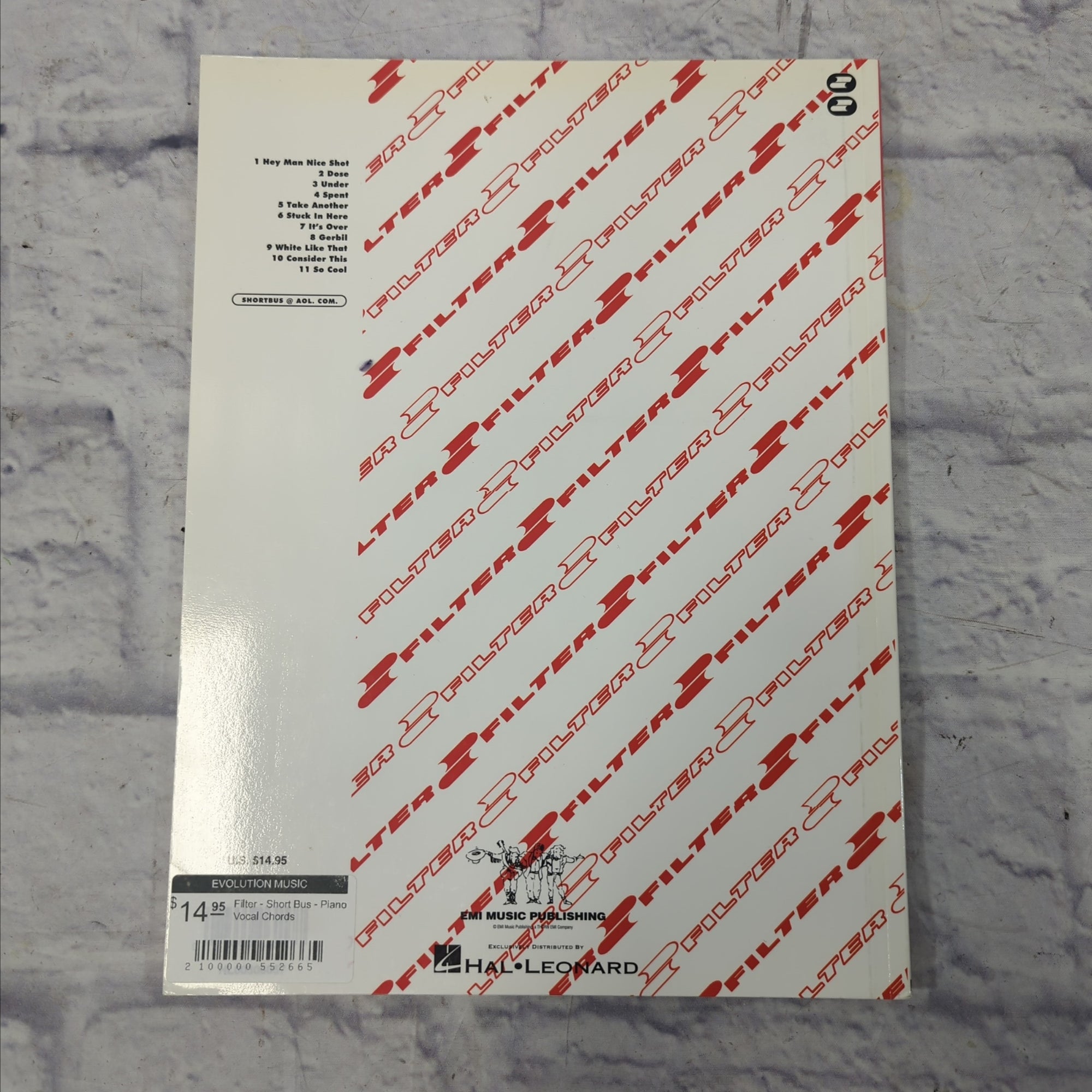 Filter - Short Bus - Piano Vocal Chords