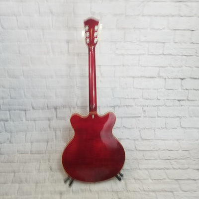 Hofner Contemporary Verythin Semi-Hollow Guitar Transparent Red