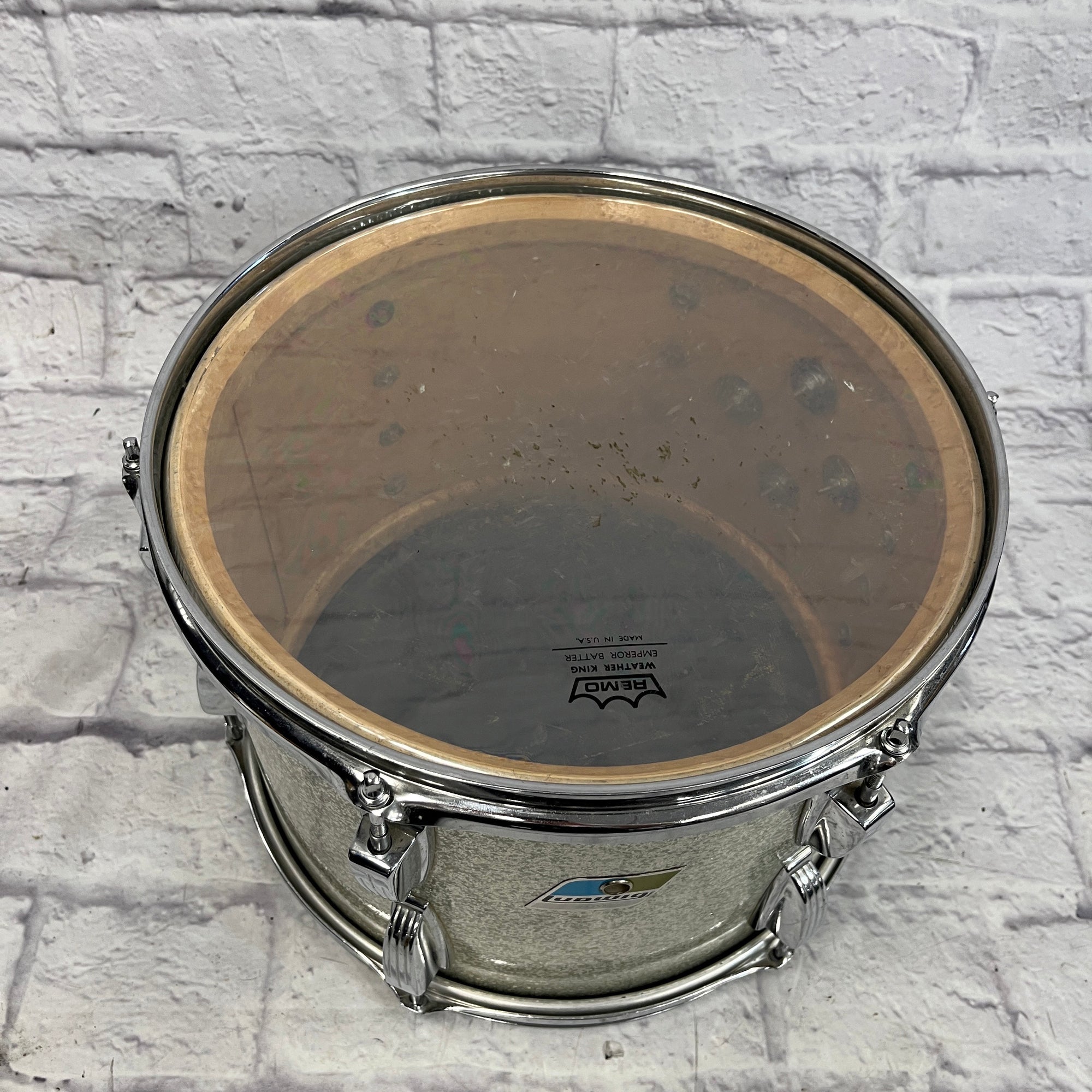 Ludwig Silver Sparkle Blue and Olive 13x9" Tom