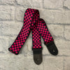 Unbranded Pink/Black Checkerboard Guitar Strap