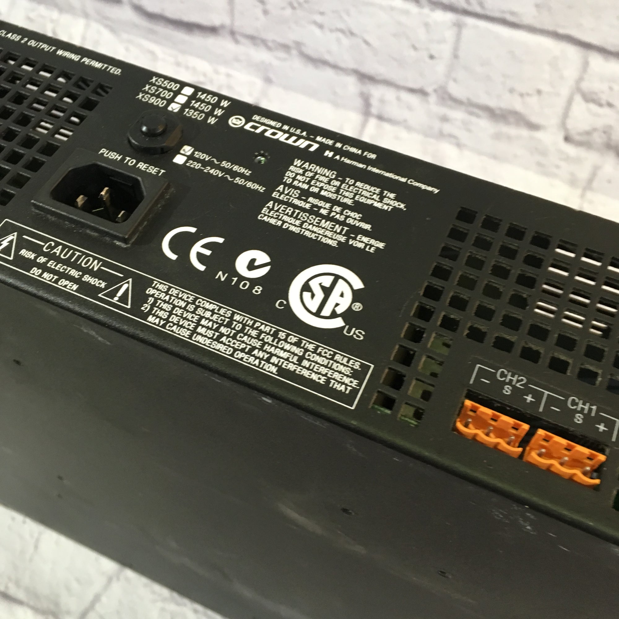 Crown XS900 Power Amp