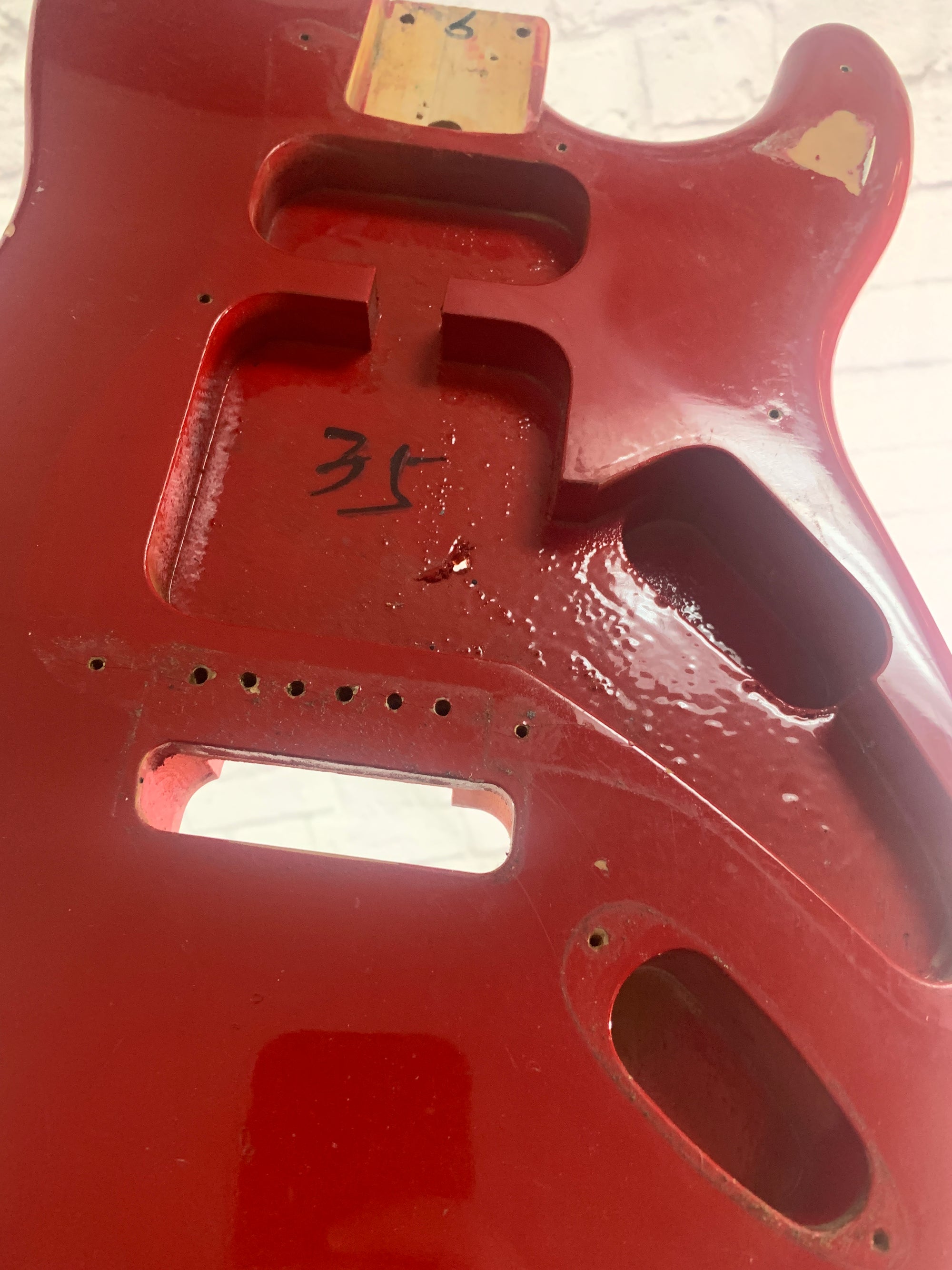 Unknown Red Strat Style Electric Guitar Body
