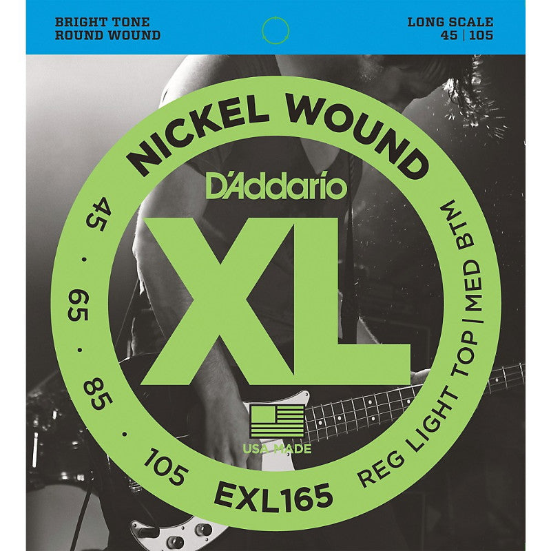 D'Addario EXL165 XL Nickel Round Wound Soft/Regular Bass Strings