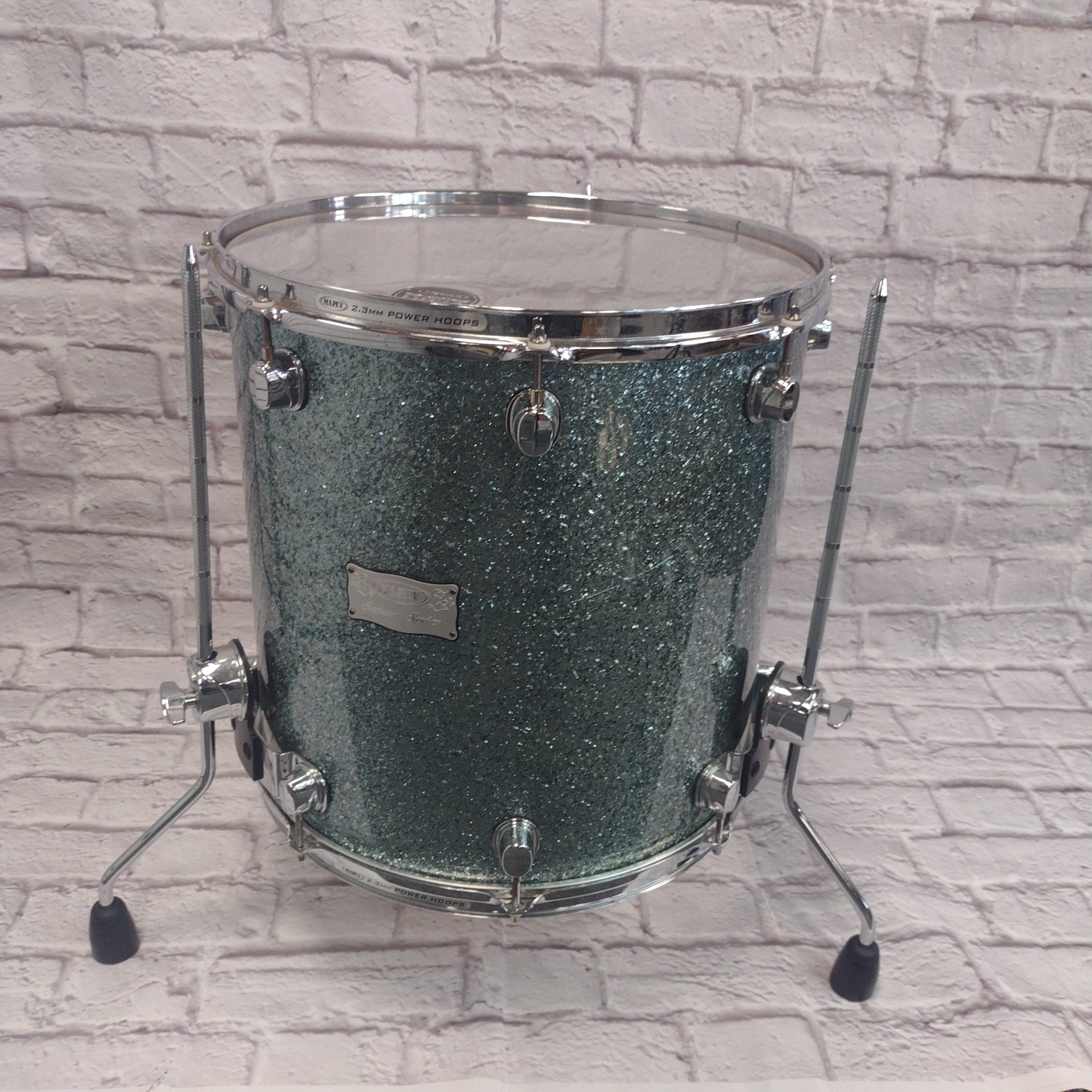 Mapex 3pc Saturn Blue Ocean Sparkle Drum Kit