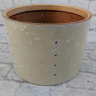WFL Vintage 1950s WMP White Marine Pearl 3 ply Mahogany Drum Shell