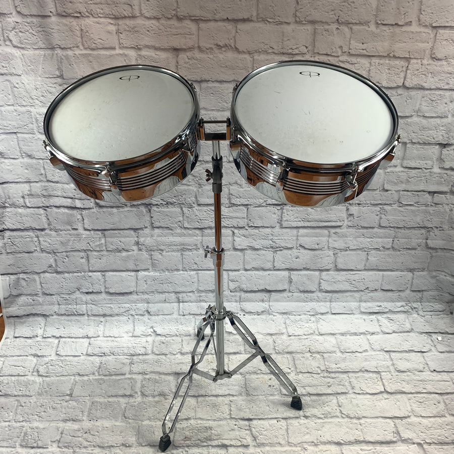 GP Groove Percussion Timbale Set with Stand