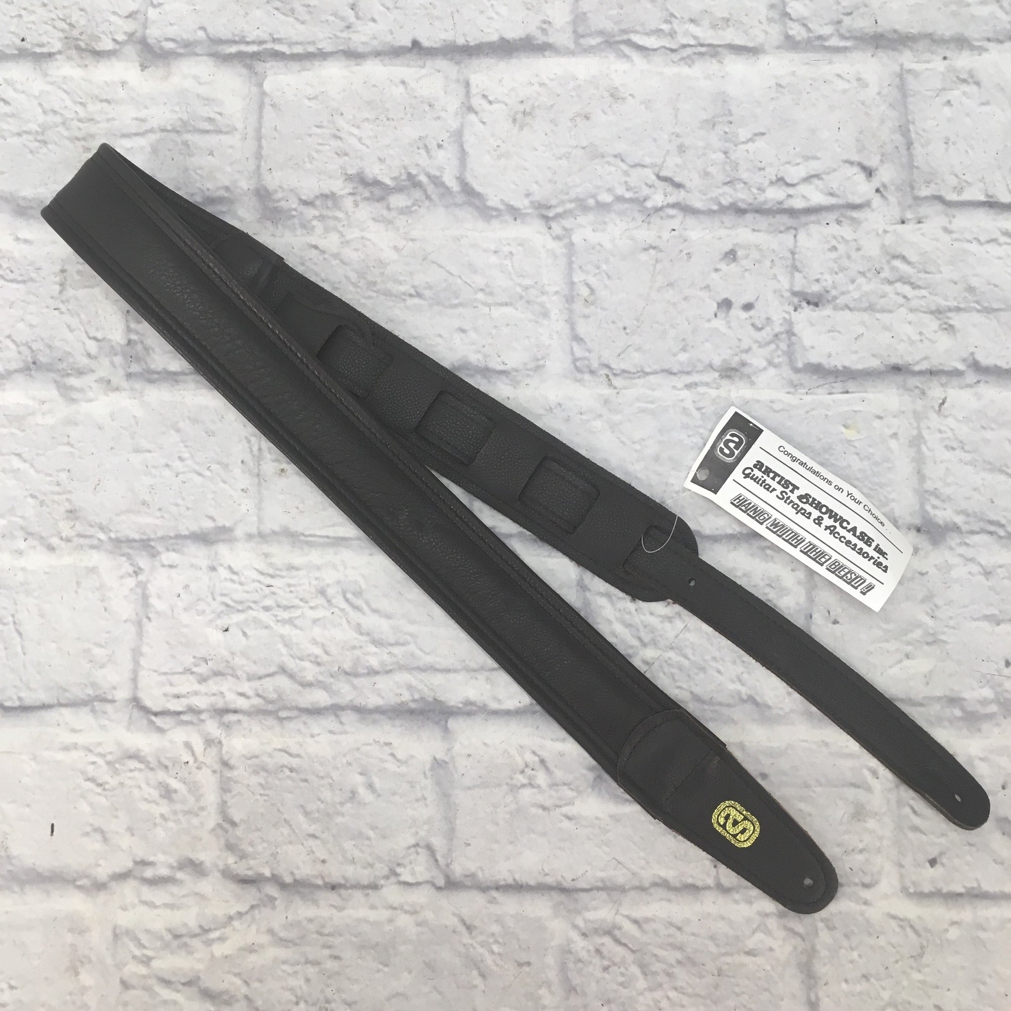 Artist Showcase Leather Princeton (Thin Grippy Dark Brown)  Guitar Strap