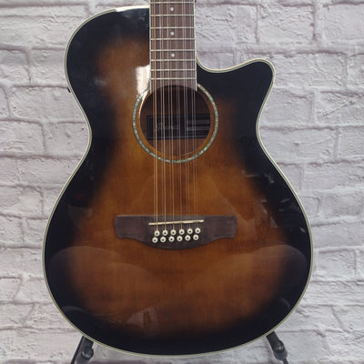 Ibanez AEG1812II-DVS Dark Violin Sunburst 12 String Acoustic Guitar AS IS