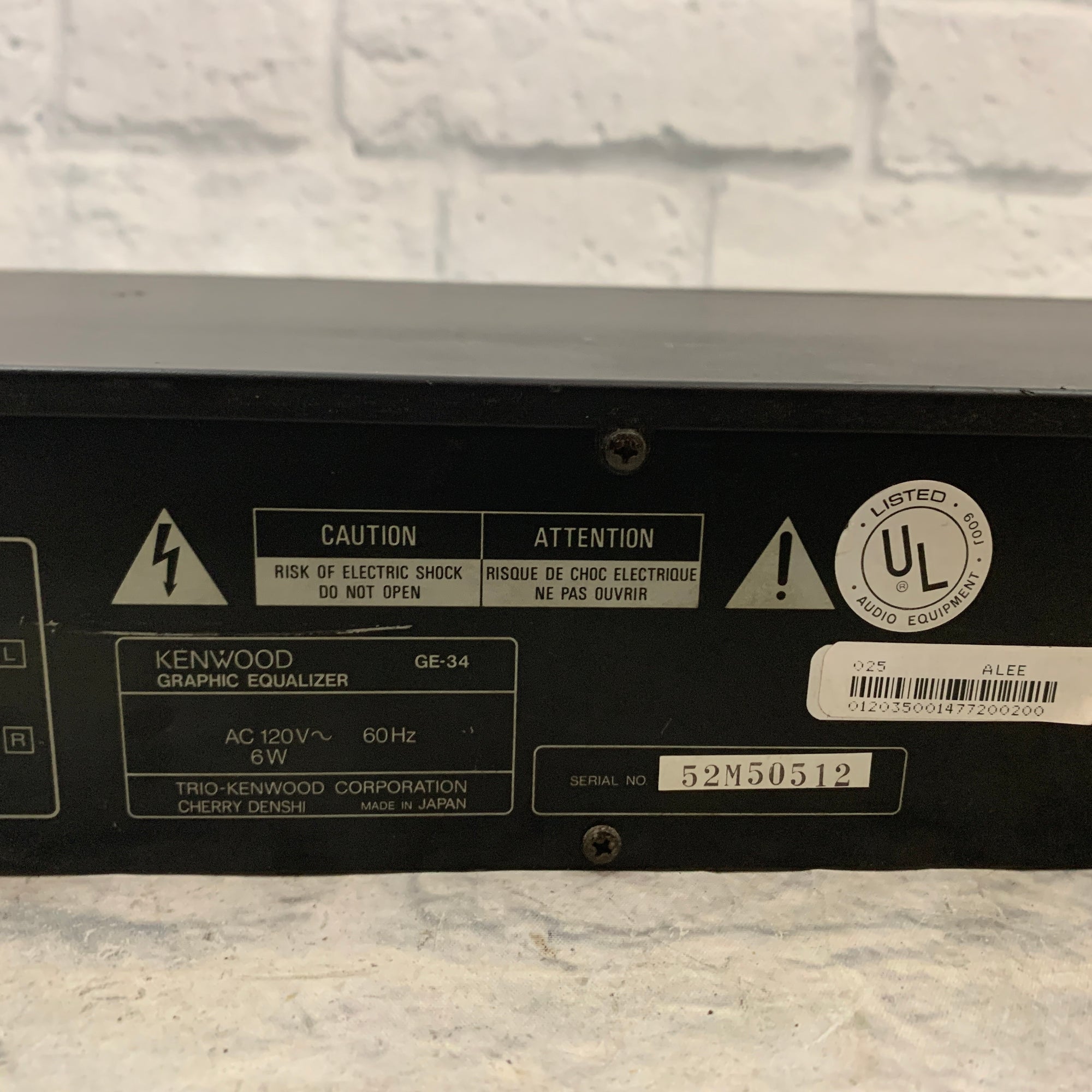 Kenwood GE-34 Home Audio 7-Band Stereo Equalizer