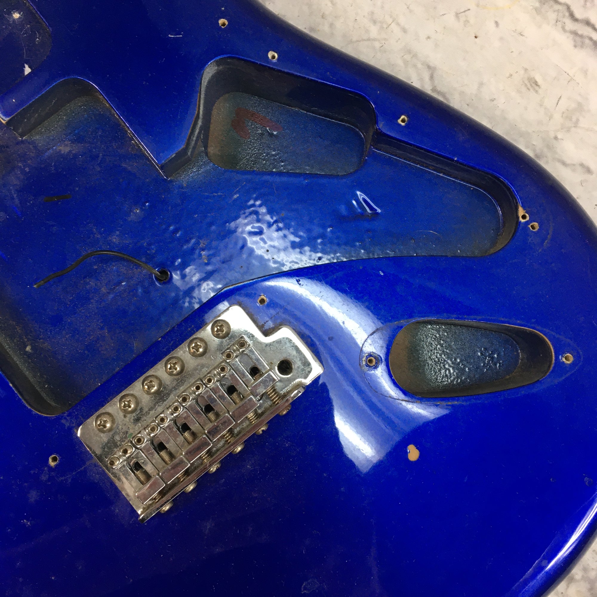 Unknown S Style Blue Electric Guitar Body