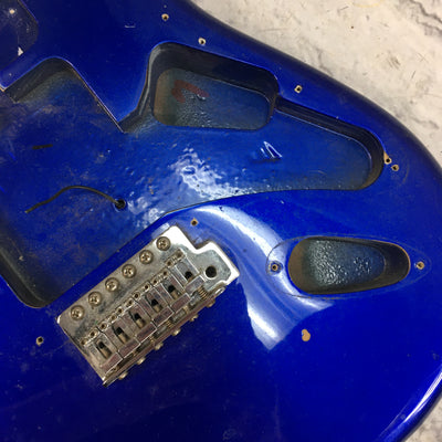 Unknown S Style Blue Electric Guitar Body