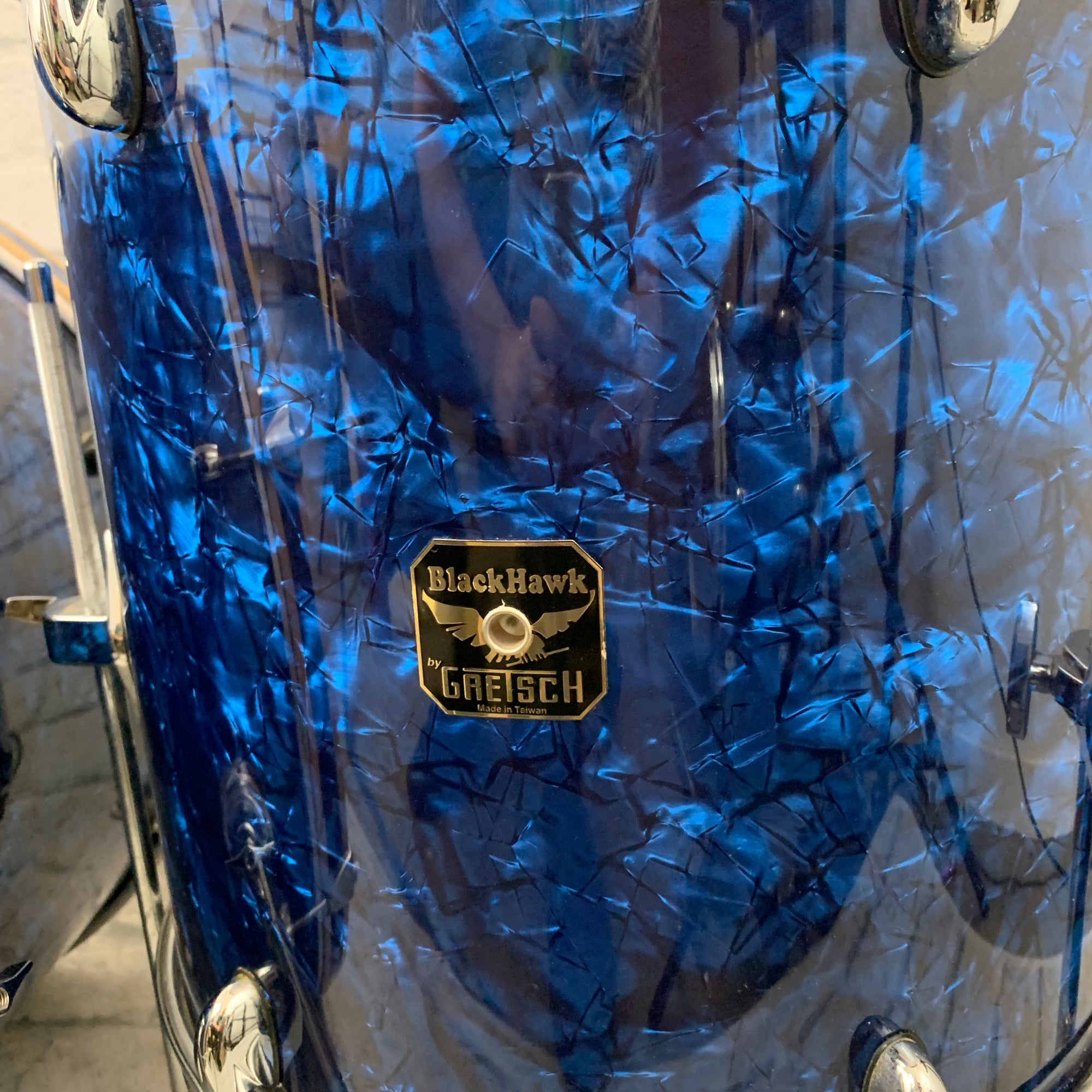 Gretsch Blackhawk 4pc Drum Kit Blue Swirl - 22 16 14 12