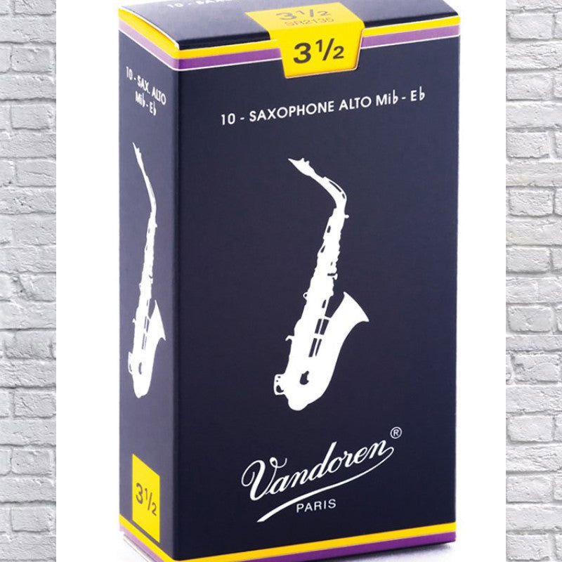 Vandoren Alto Saxophone Reeds Strength 3.5 Box of 10