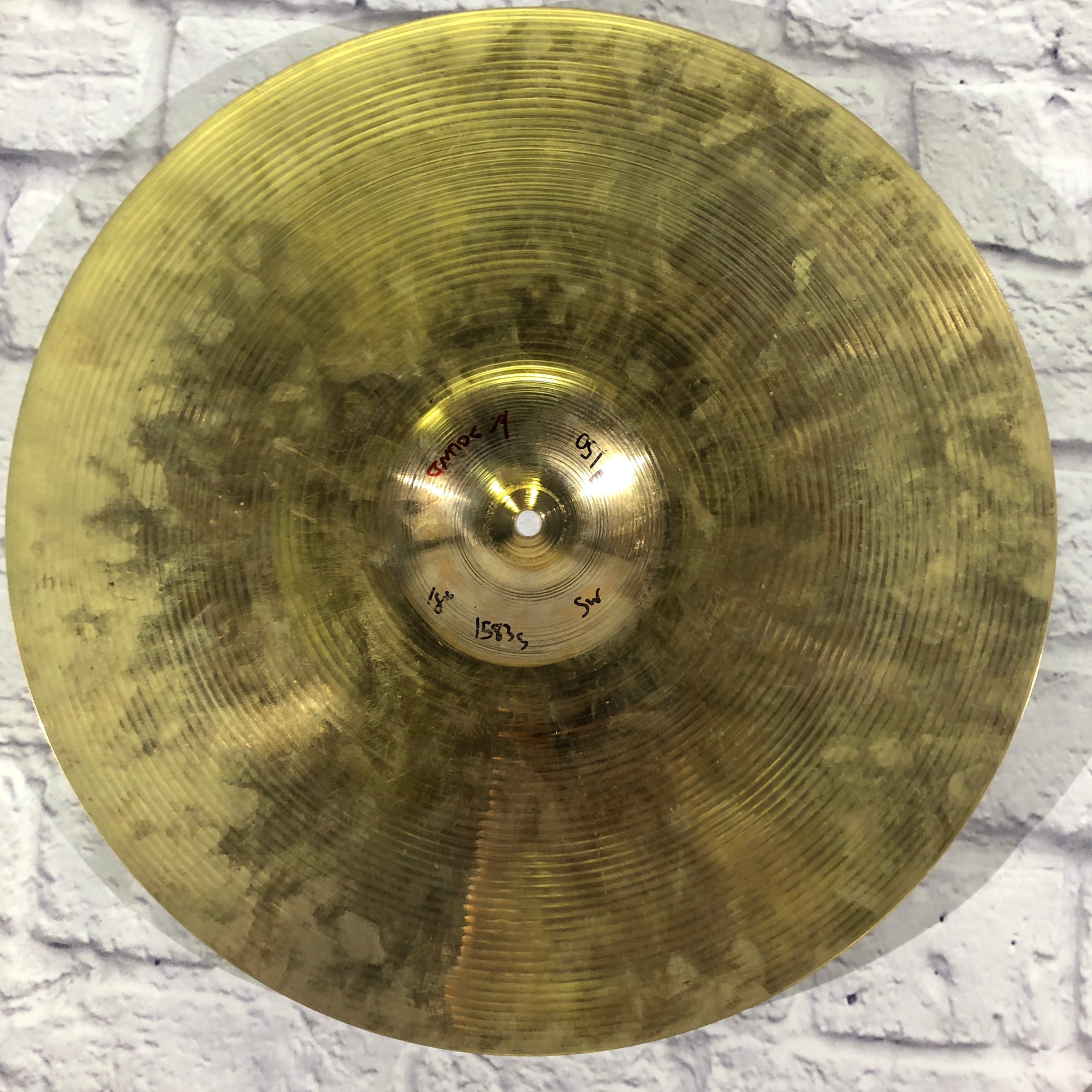 Vintage 1970s A Zildjian & CIE Constantinople 18in Crash Ride Cymbal 1600g
