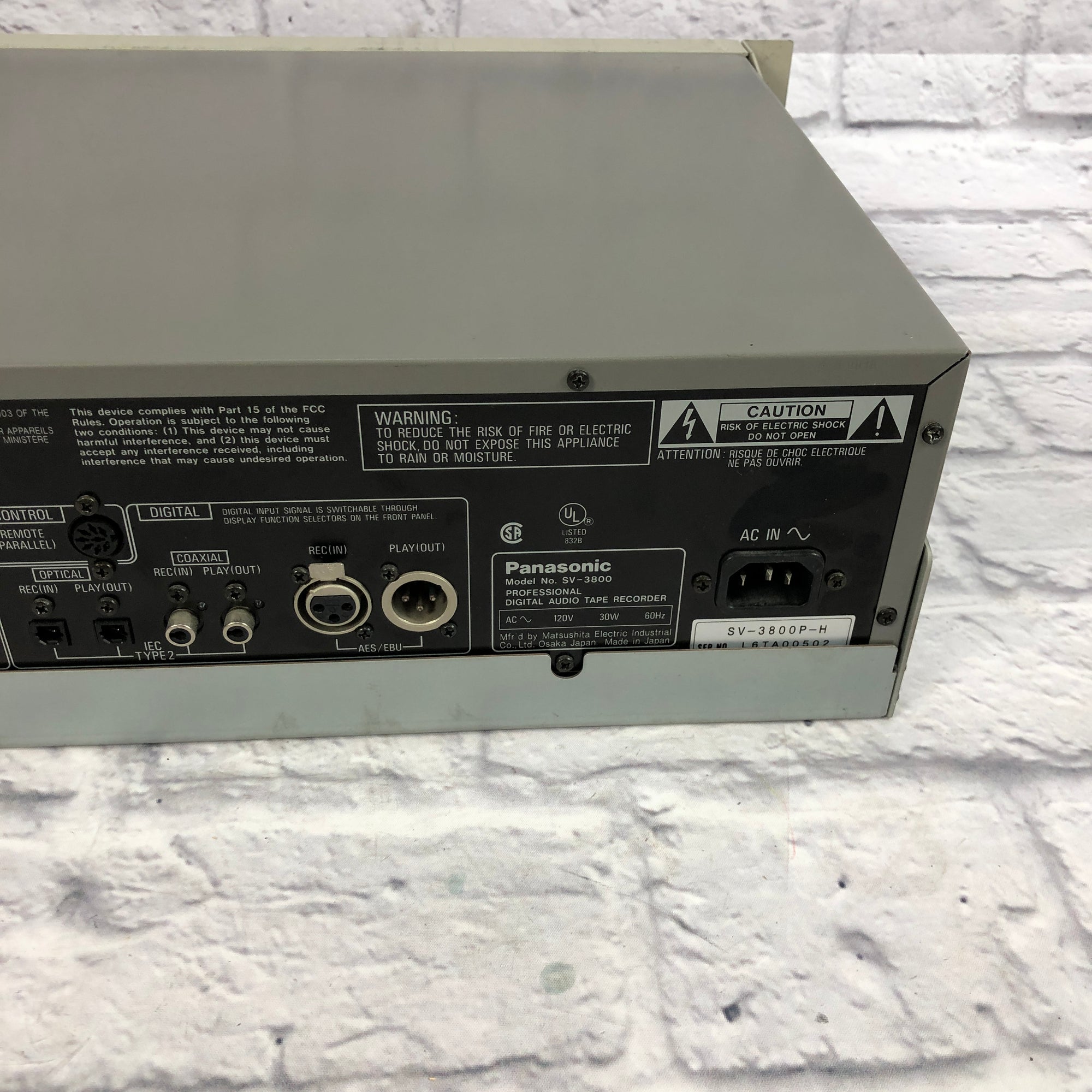 Panasonic SV-3800 DAT Recorder