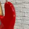 Squier P Bass Red 4 String Bass Guitar