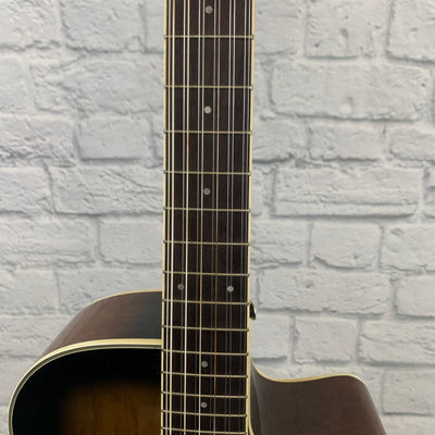 Ibanez AEG1812II-DVS Dark Violin Sunburst 12 String Acoustic Electric Guitar