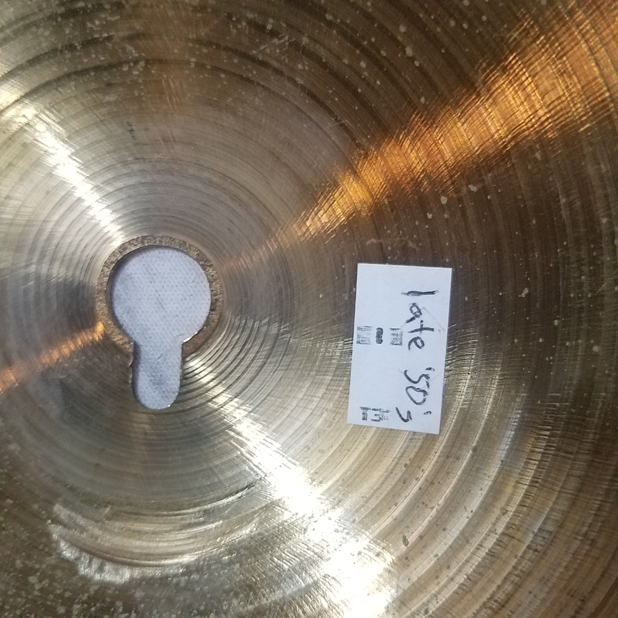 Vintage Zildjian  Medium Thin 18 Crash Cymbal Keyholing