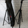 Musicians Gear Speaker Pole Stands with Gator 58" Dual Compartment Speaker Stand Bag