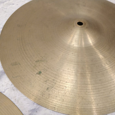 Vintage Late 60s Zildjian 14in Hi Hat Cymbal Pair