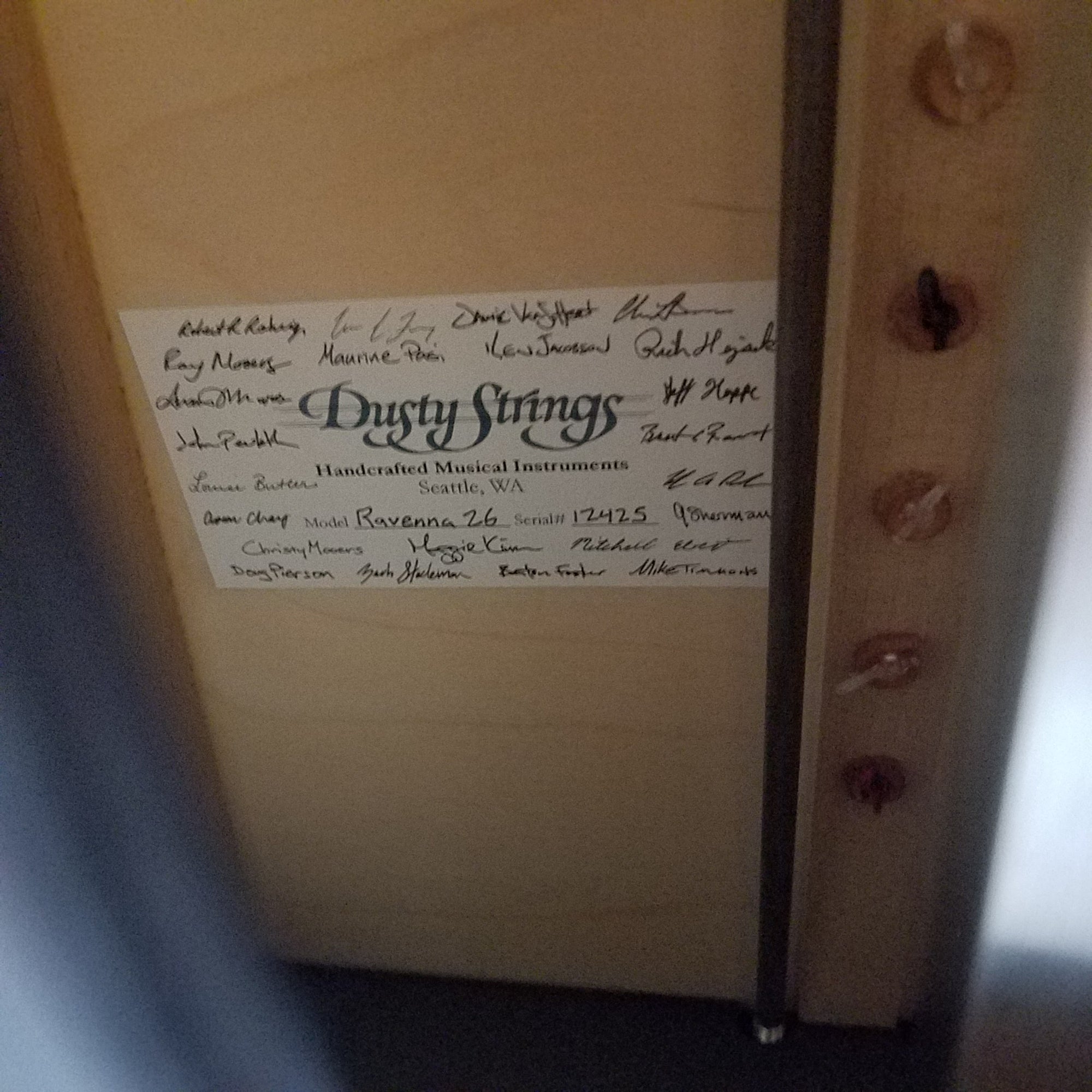 Dusty Strings Ravenna 26 Harp With Full Levers, Case and Stand