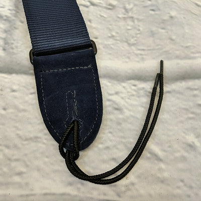 Levy's MSS8 Navy Blue 2" Wide Soft-hand Polypropylene Guitar Strap with Leather Ends