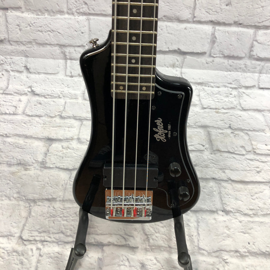 Hofner HCT-SHB-BK-O Shorty Travel Bass with Gig Bag