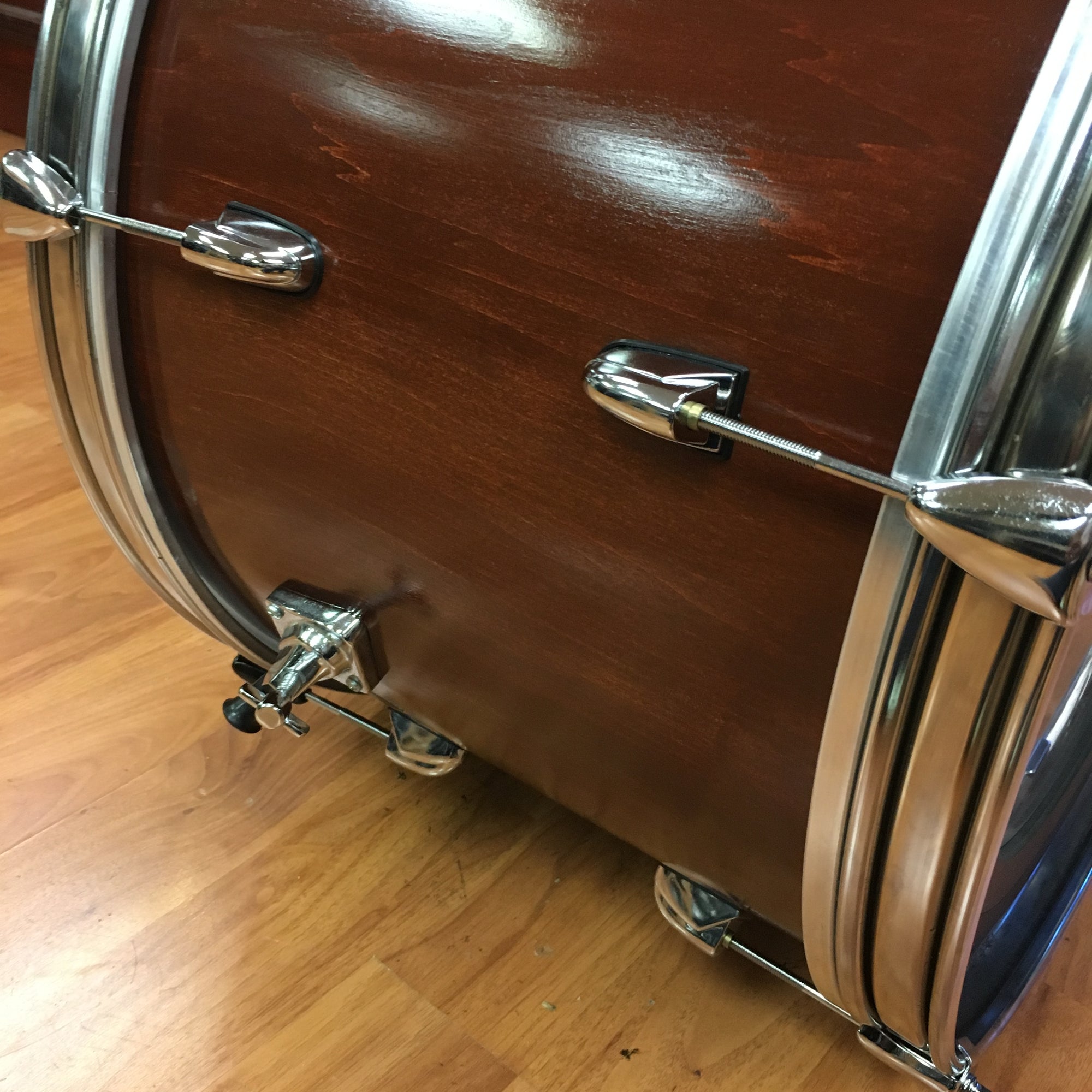Kent 22 Inch Bass Drum Natural Cognac Refinish