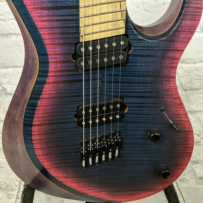 Kiesel Aries AM6 Multiscale Fanned Fret Electric Guitar - Cotton Candy Flamed Maple Finish