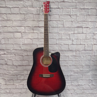 Jay Turser JJ45 Red Acoustic Guitar