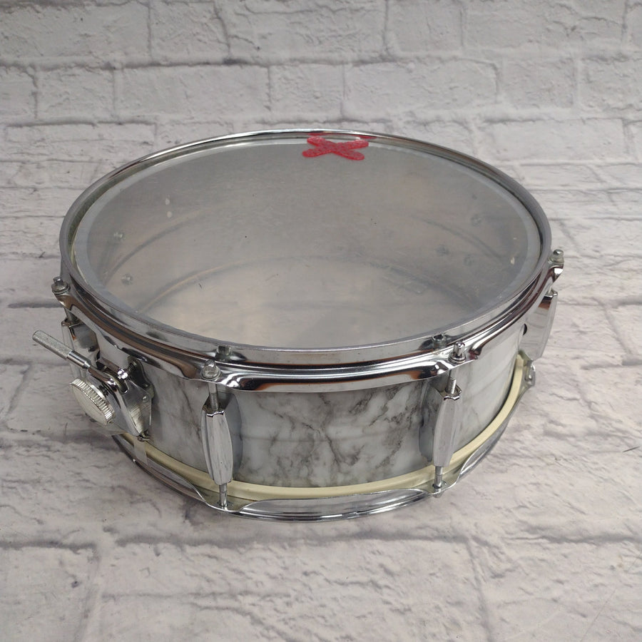 Unknown Metal Snare 14" - White Marble Finish