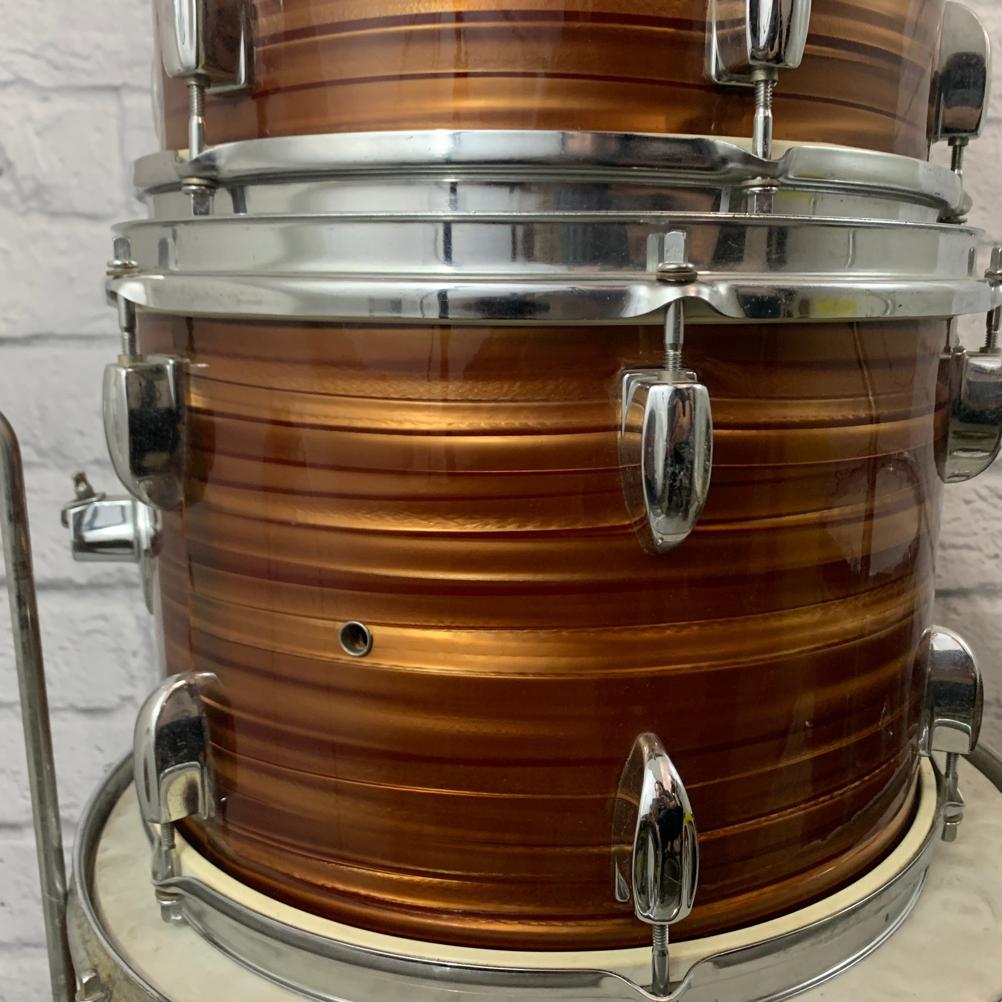 Vintage MIJ Whitehall 4pc Drum Kit Tigers Eye Wrap - 12/13/16/22