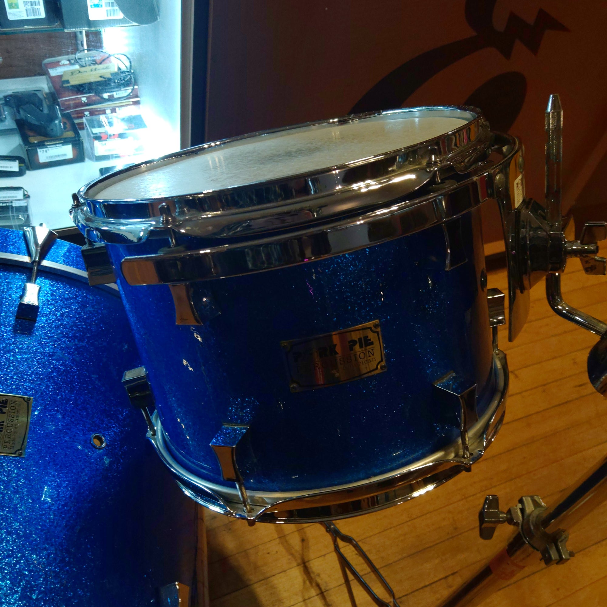 Pork Pie Blue Sparkle 3 Piece Maple Drum Kit