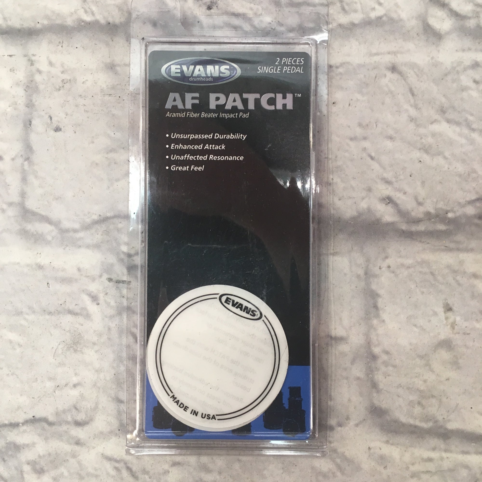 Evans Pair of EQPC1 Single Pedal Clear Plastic Patches (New)