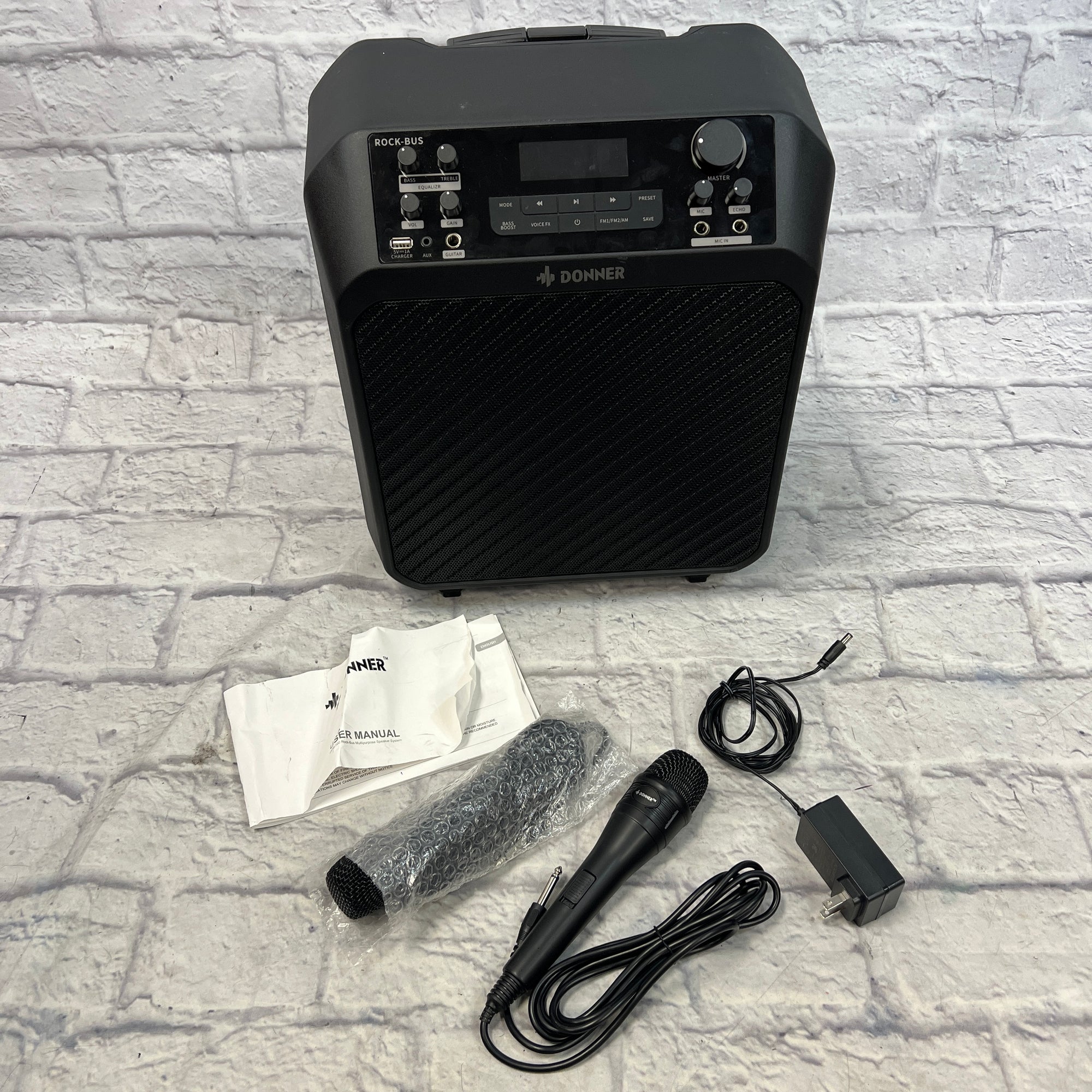Donner Rock-Bus Bluetooth Speaker, Portable PA, Guitar Amp