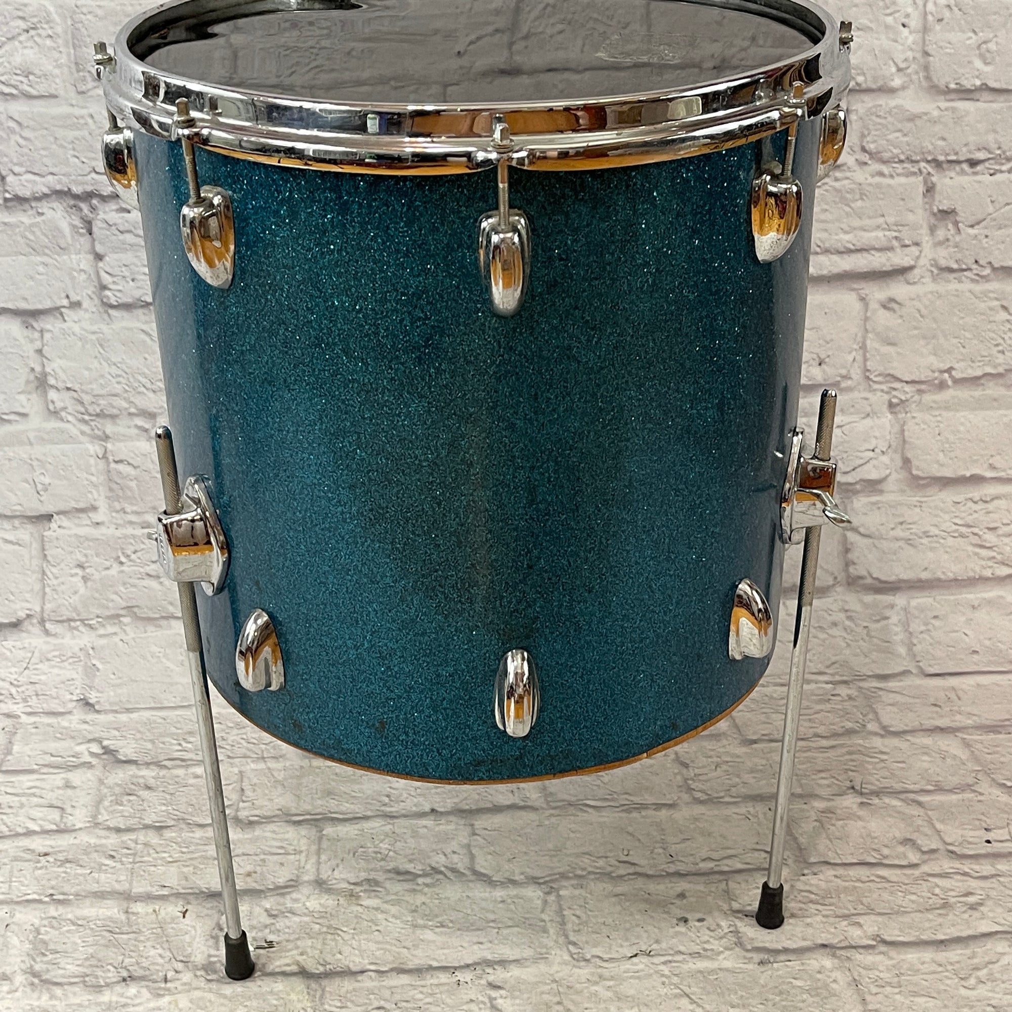 Pearl Japanese 16 x 15 Blue Sparkle Floor Tom Tom