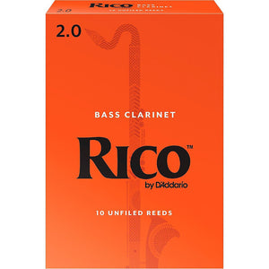 Rico Bass Clarinet Reeds Strength 2.0 Box of 10