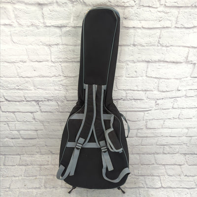 Acoustic Guitar Gig Bag with Shoulder Straps and Accessory Pouches - Black and Grey