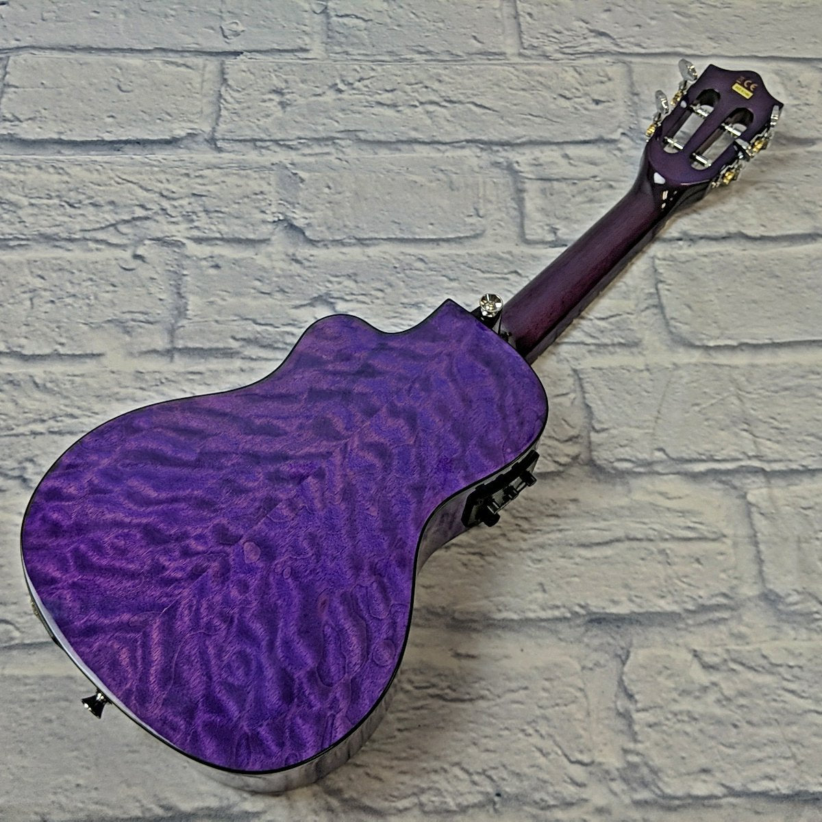 Lanikai QM-PUCEC  Quilted Maple Purple Concert Ukulele with Fishman Pickup System