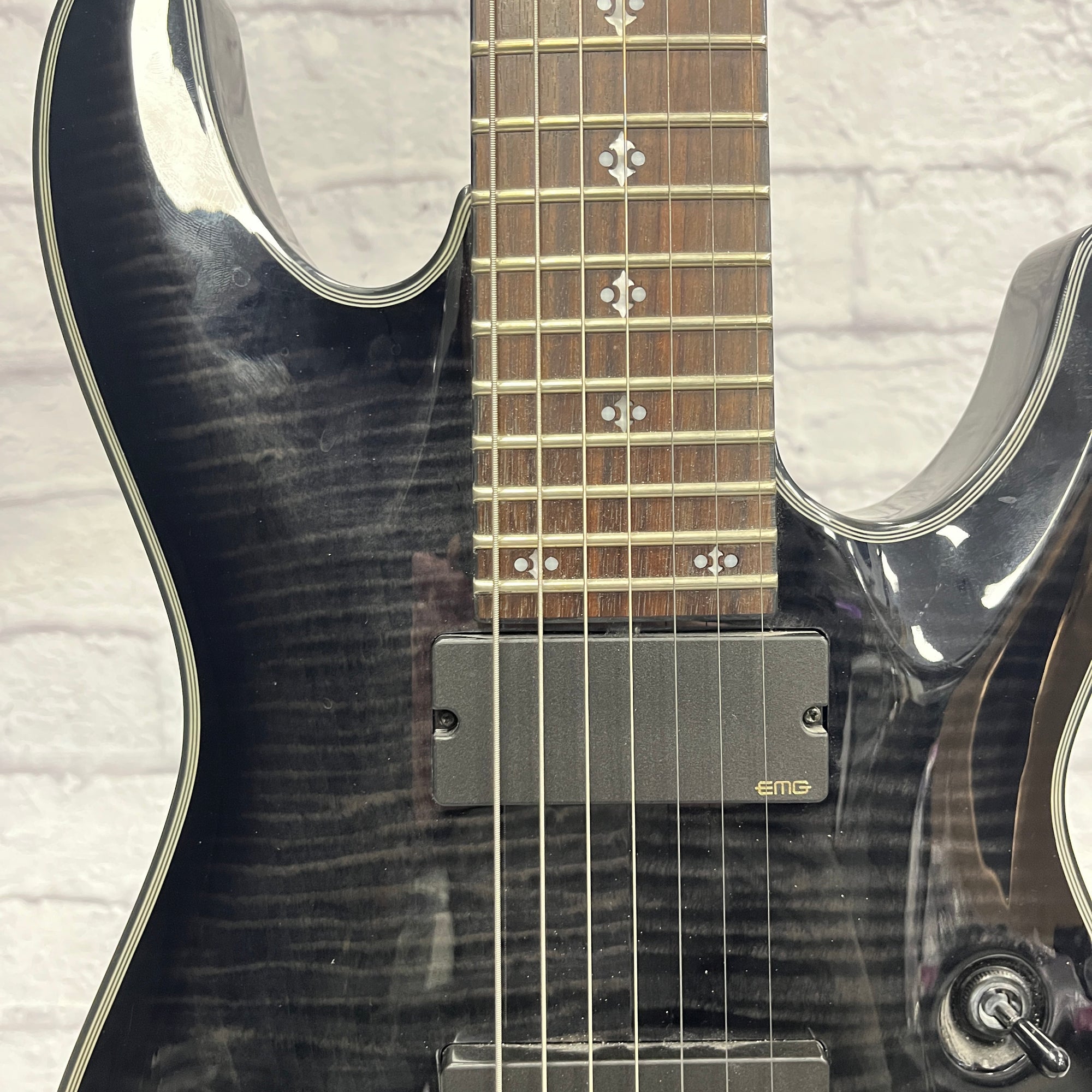 Schector Diamond Schecter Diamond Series Damien Elite 7FR Black 7 String Electric Guita ...