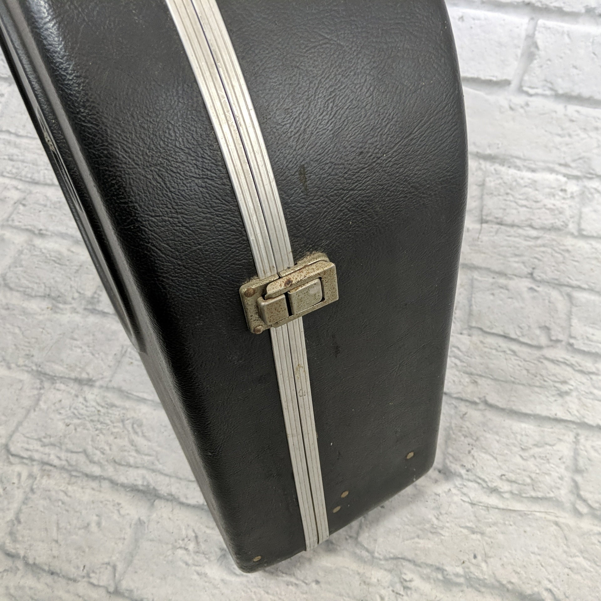 Vintage 70s Ludwig Blue Olive Snare Case Tombstone Shape