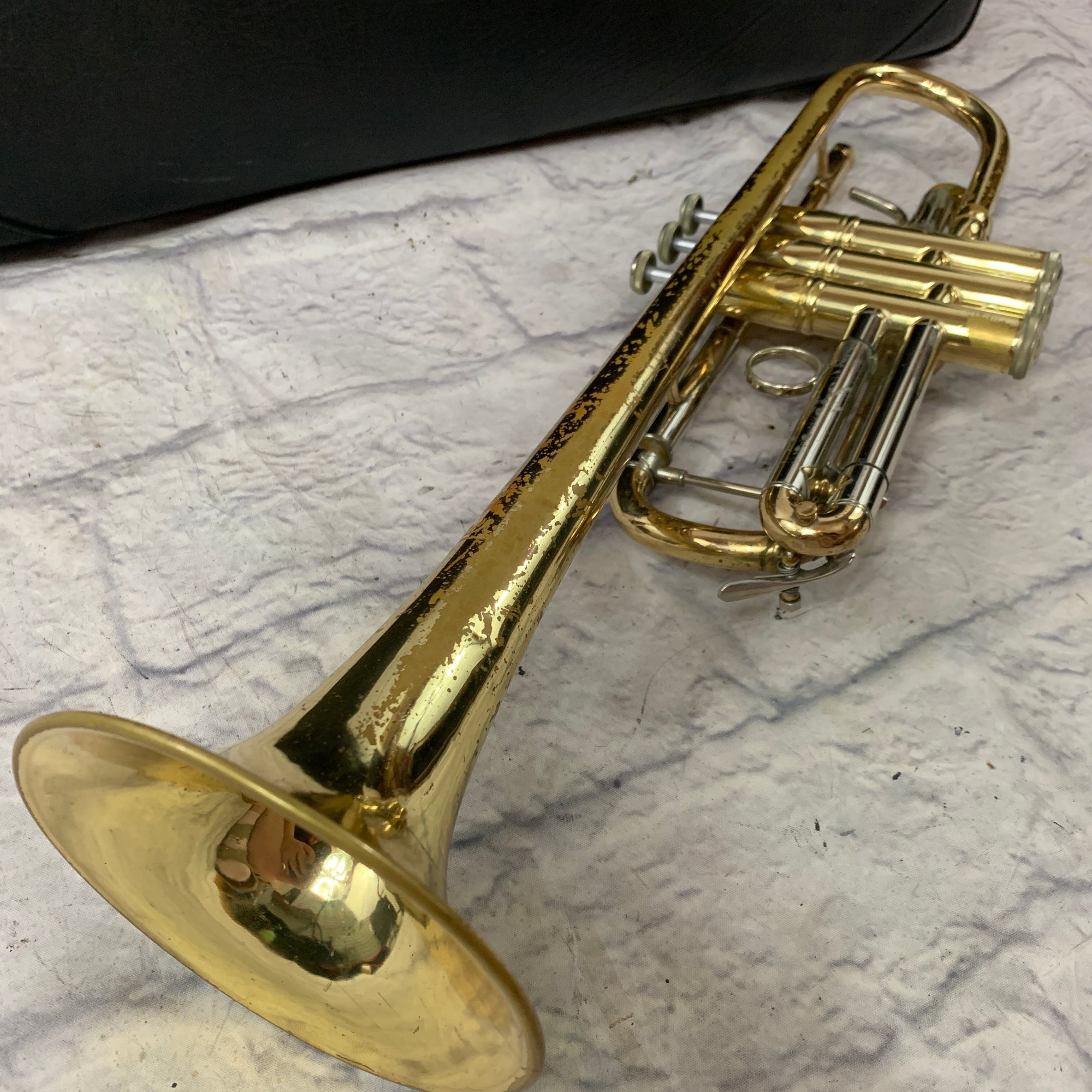 Vintage 1927 New York Bach Stradivarius Trumpet in Silver Plate!