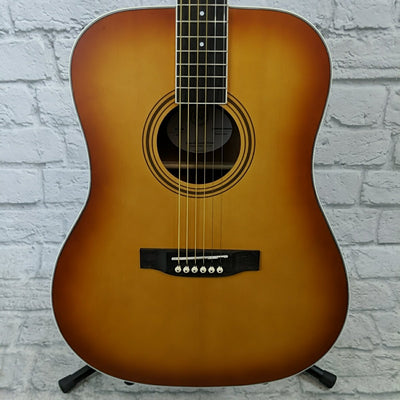 Nashville Guitar Works D10EB Dreadnought Acoustic Guitar - Edgeburst