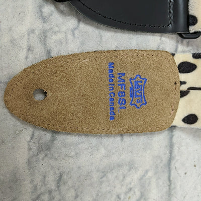 Levy's MF8SL Soft Cheetah Print 2" Wide Guitar Strap with Leather Ends
