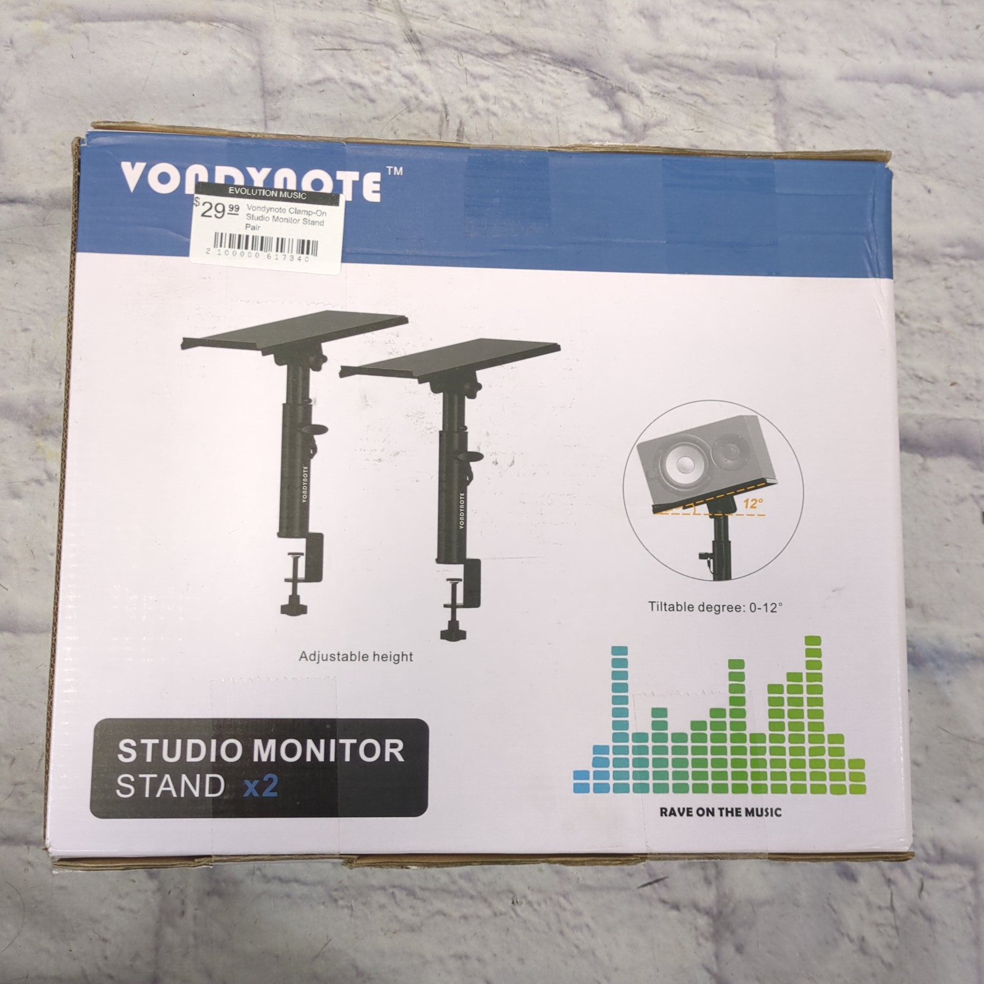 Vondynote Clamp-On Studio Monitor Stand Pair