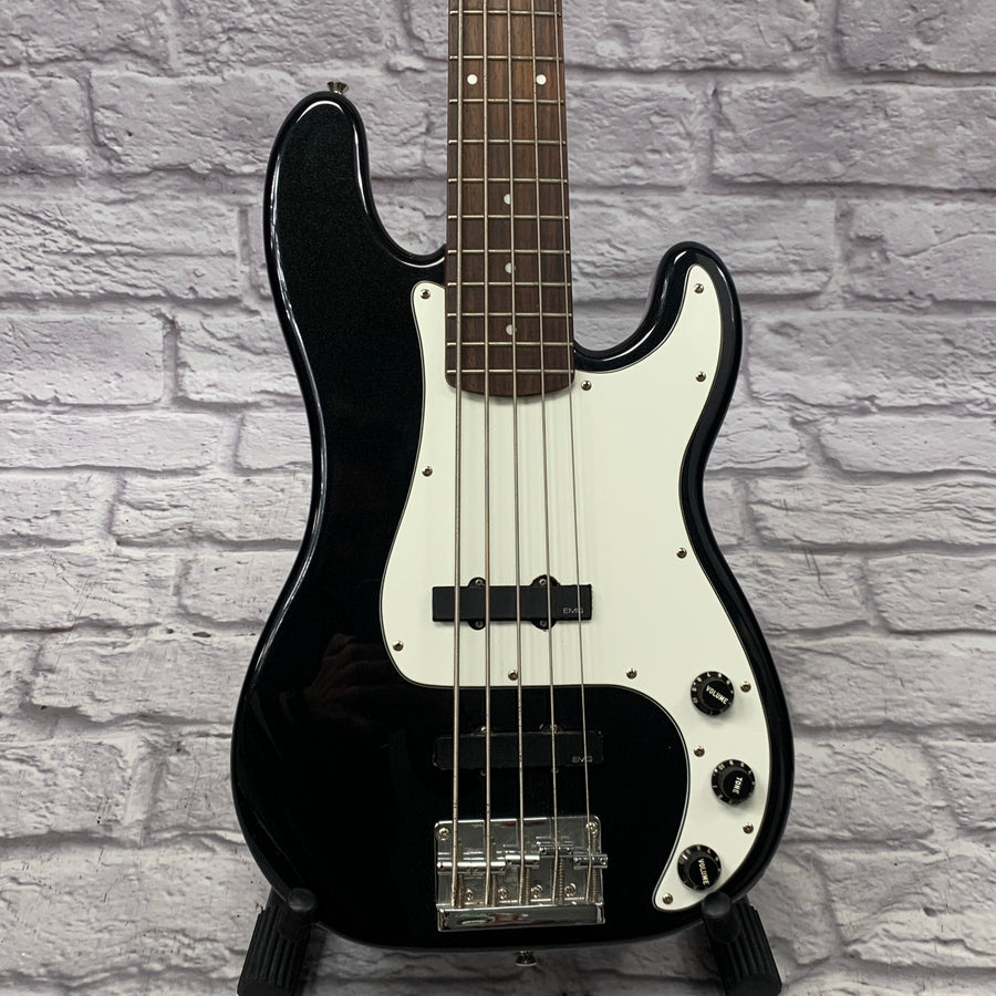 Squier Standard Precision 5-String Bass Black w/ Active EMG Pickups