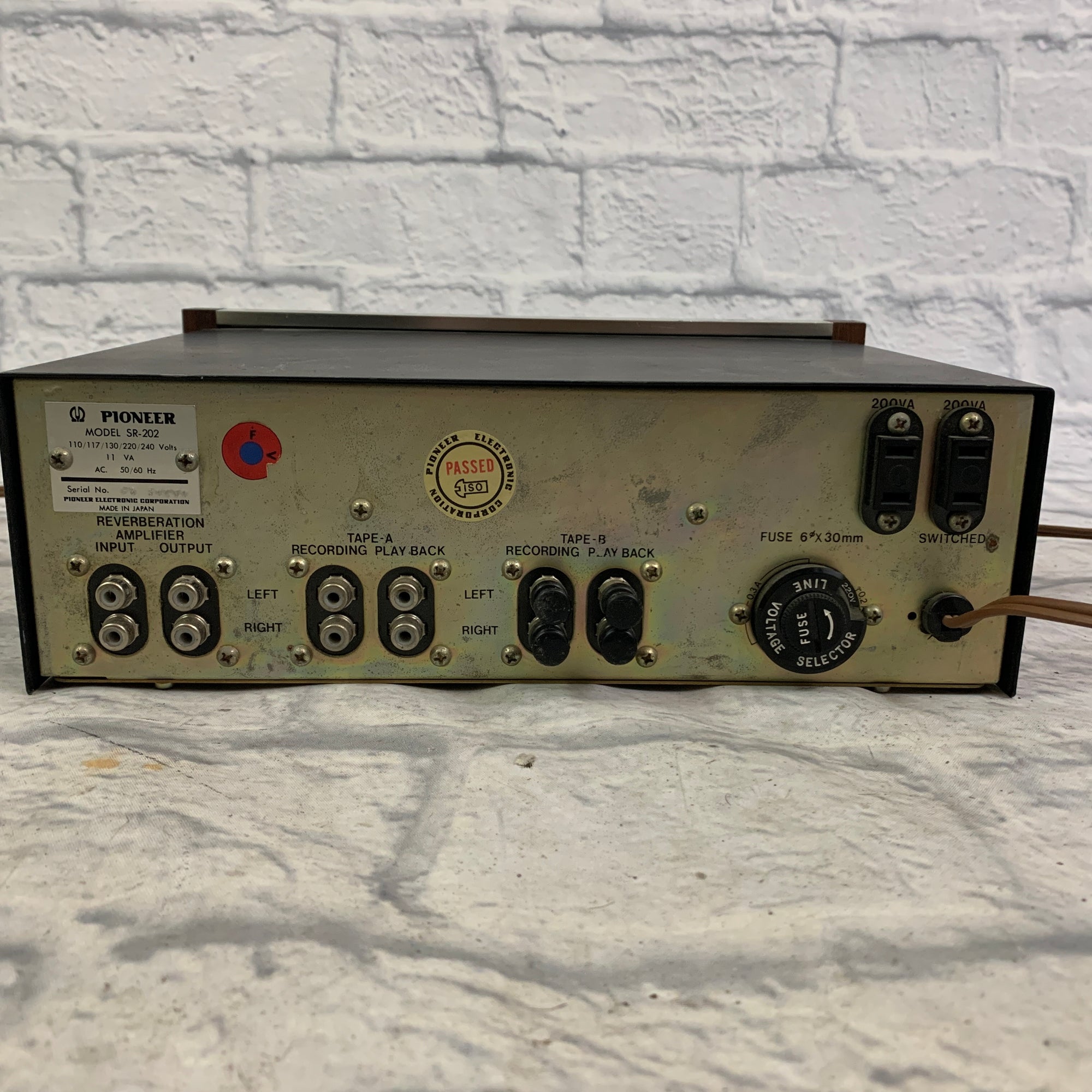 Pioneer SR-202 Reverb AS IS