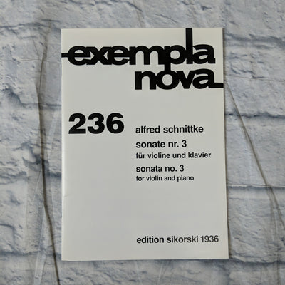 Exempla Nova 236 Alfred Schnittke Sonata No. 3 For Violin and Piano