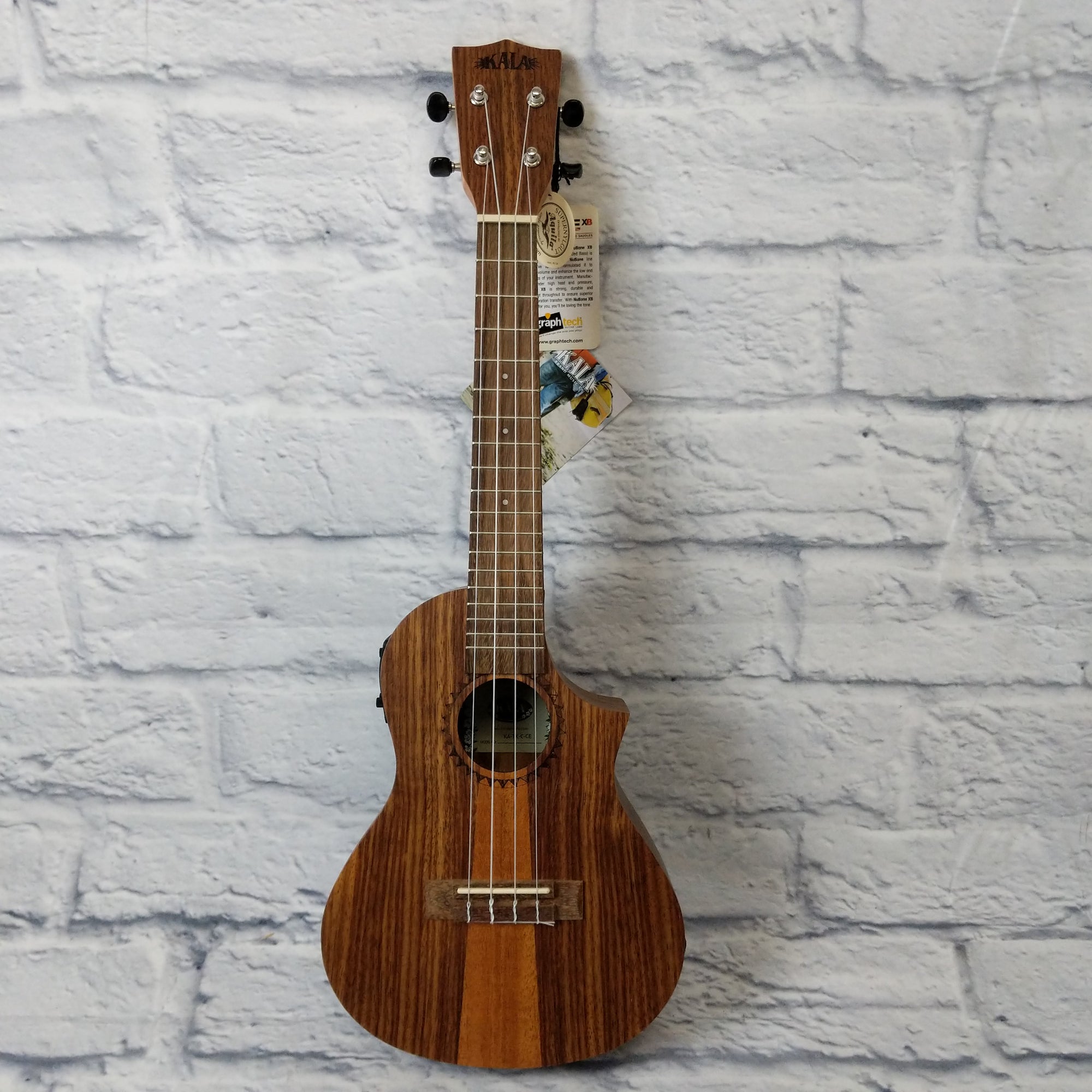 Kala Teak Tri-Top Concert Ukulele w/ Cutaway & EQ
